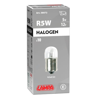 La confezione di 12V Lampada sferica - R5W - 5W - BA15s - 10 pz