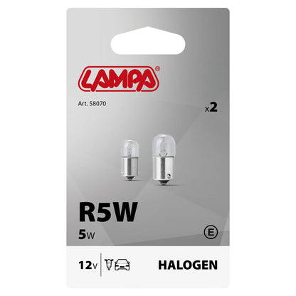 La confezione di 12V Lampada sferica - R5W - 5W - BA15s - 2 pz