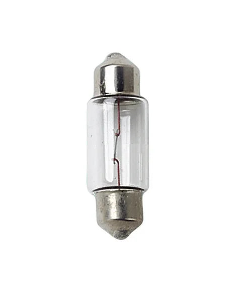 12V Lampada siluro - 11x31 mm - 10W - SV8,5-8 - 2 pz su fondo bianco