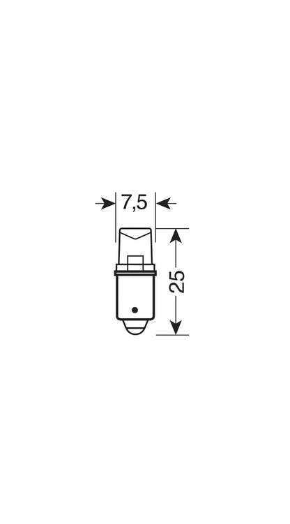 12V Led Series - 1 Led - (T4W) - BA9s - 2 pz - D/Blister, vista 2