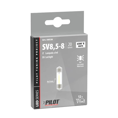La confezione di 12V Led Series - 1 SMD x 9 chips - 8x31 mm - SV8,5-8 - 1 pz