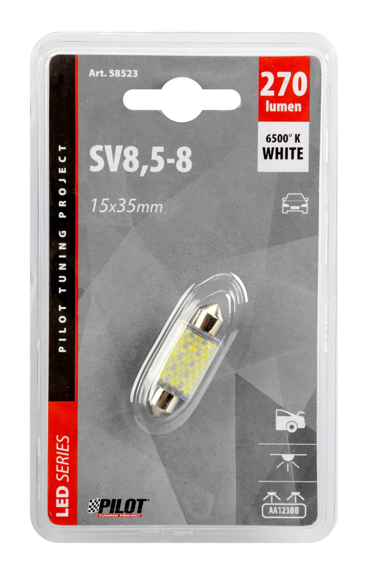 La confezione di 12V Led Series - 27 SMD x 1 chips - 15x35 mm - SV8,5-8 - 1