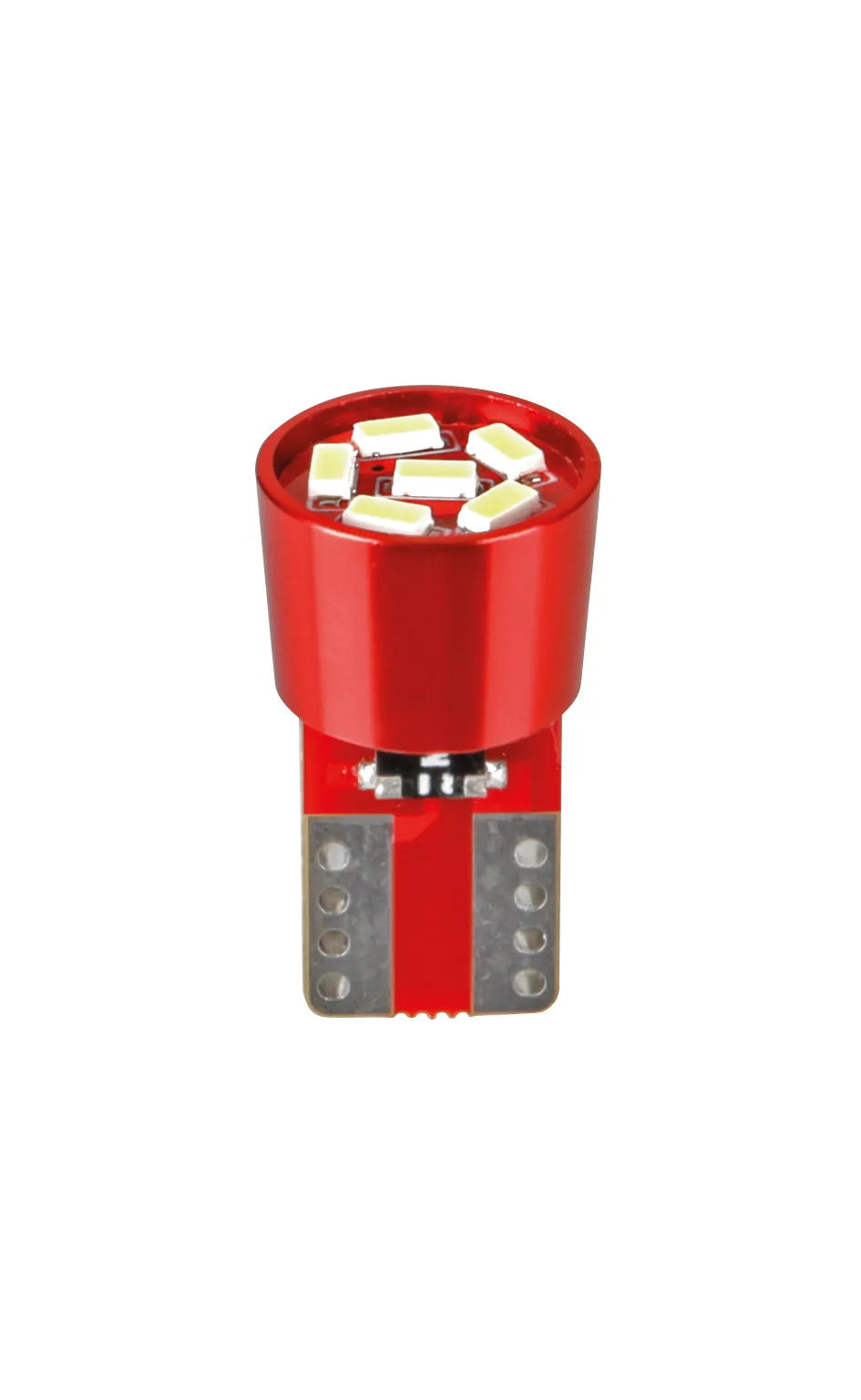 12V Led series - 6 Led SMD - (T10) - W2,1x9,5d - 2 pz su fondo bianco