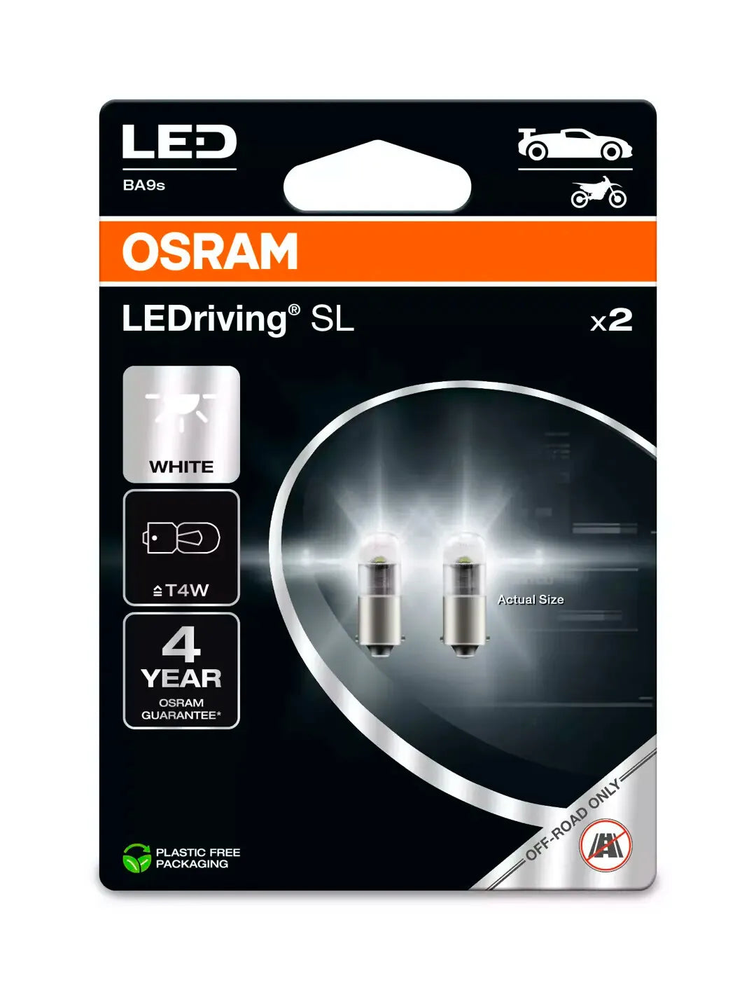 La confezione di 12V LEDriving SL - (T4W) - 1W - BA9s - 2 pz