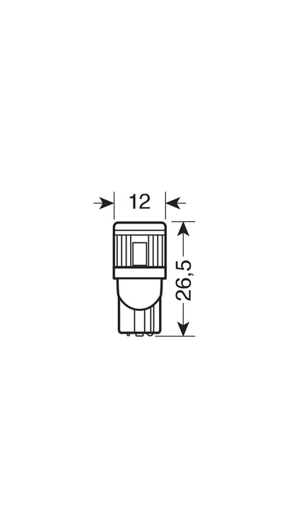 12V Mega-Led 6 - 6 SMD x 1 chip - (T10) - W2,1x9,5d - 2 pz