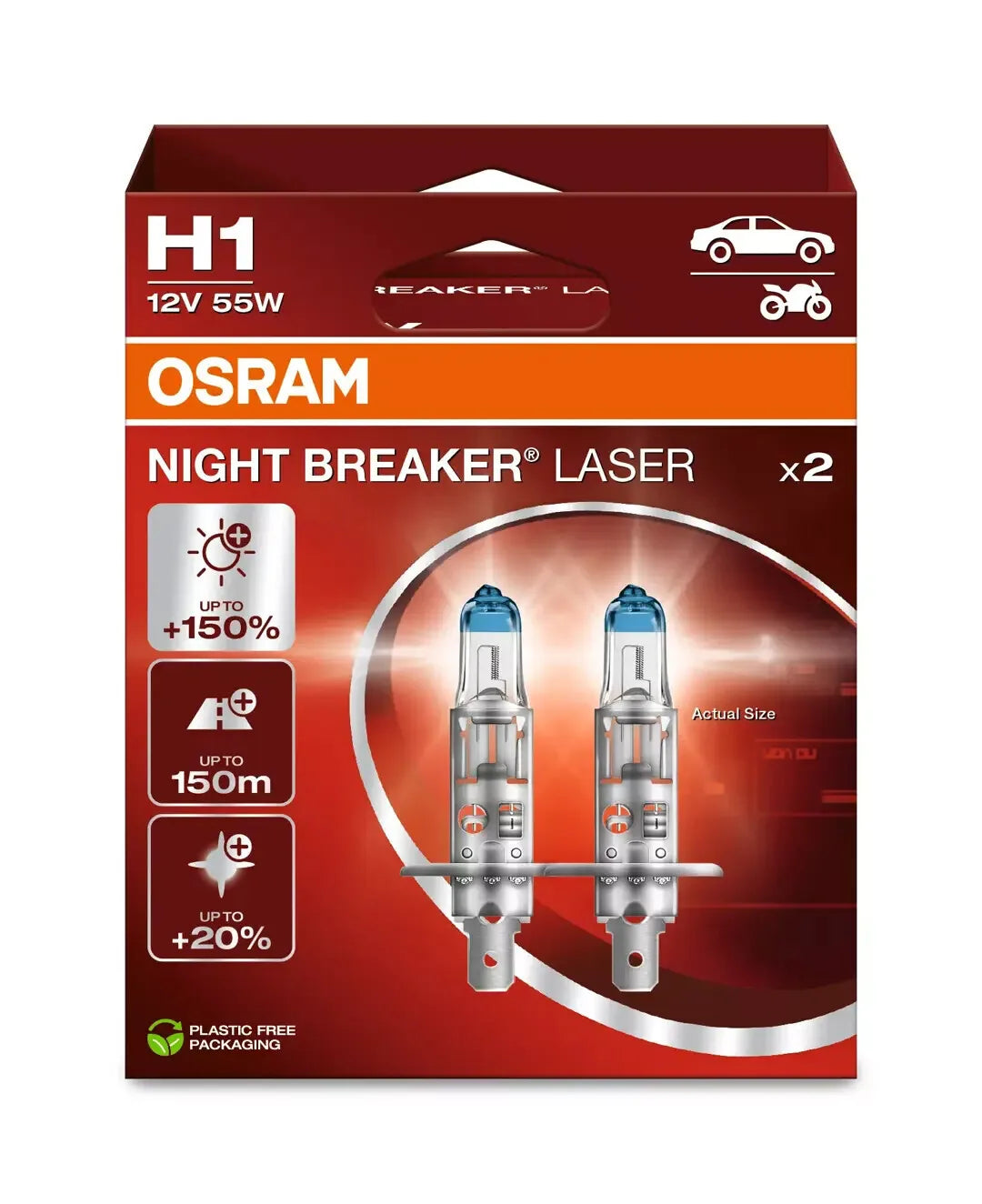 La confezione di 12V Night Breaker Laser - H1 - 55W, vista 2