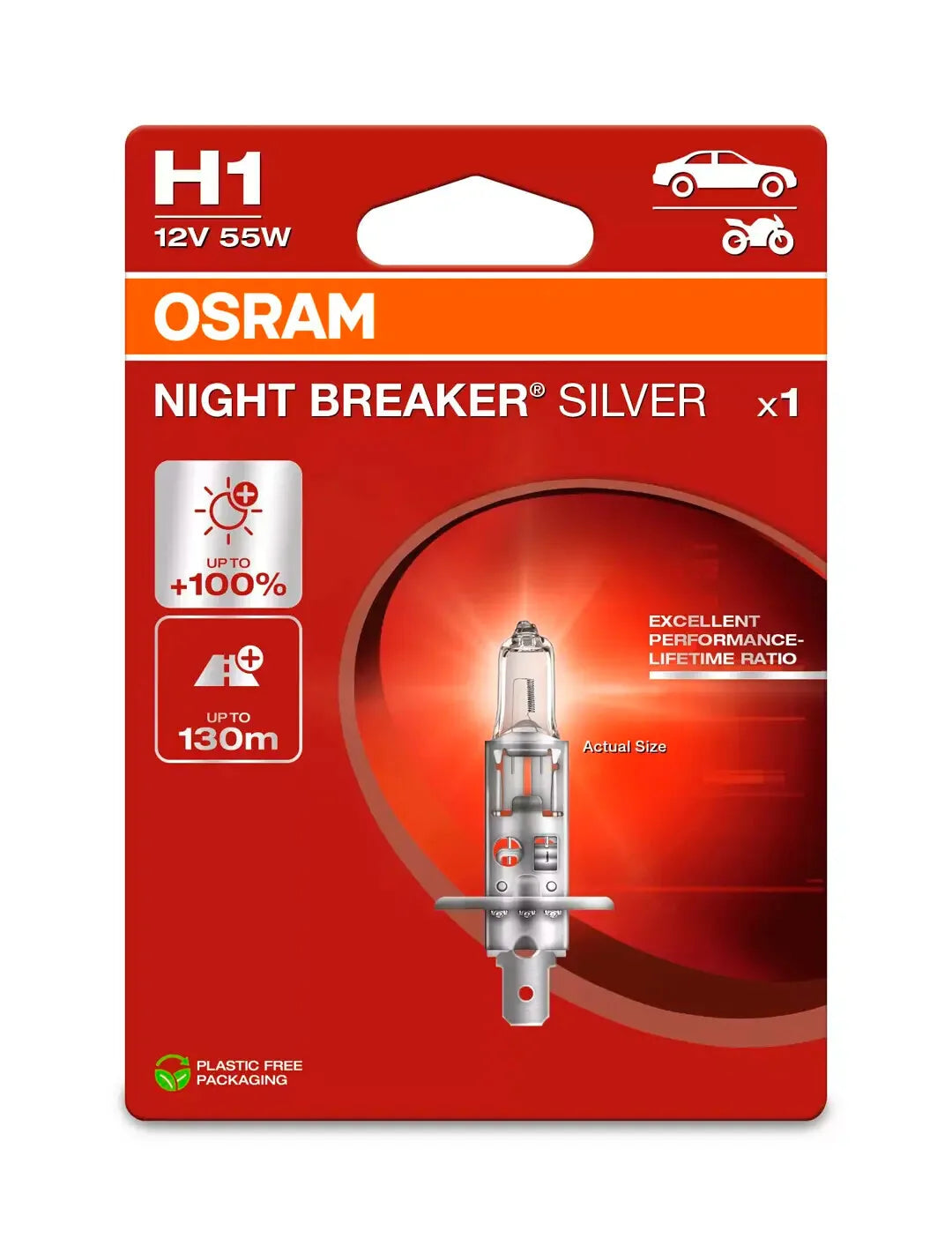 La confezione di 12V Night Breaker Silver - H1 - 55W