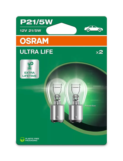 La confezione di 12V Ultra Life - P21/5W - 21/5W - BAY15d - 2 pz