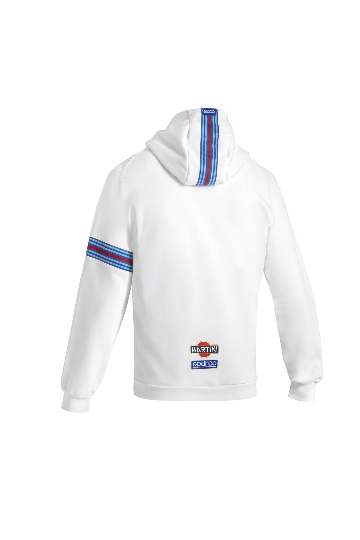 Felpa con cappuccio e zip intera Sparco Martini Racing MY25 Bianco