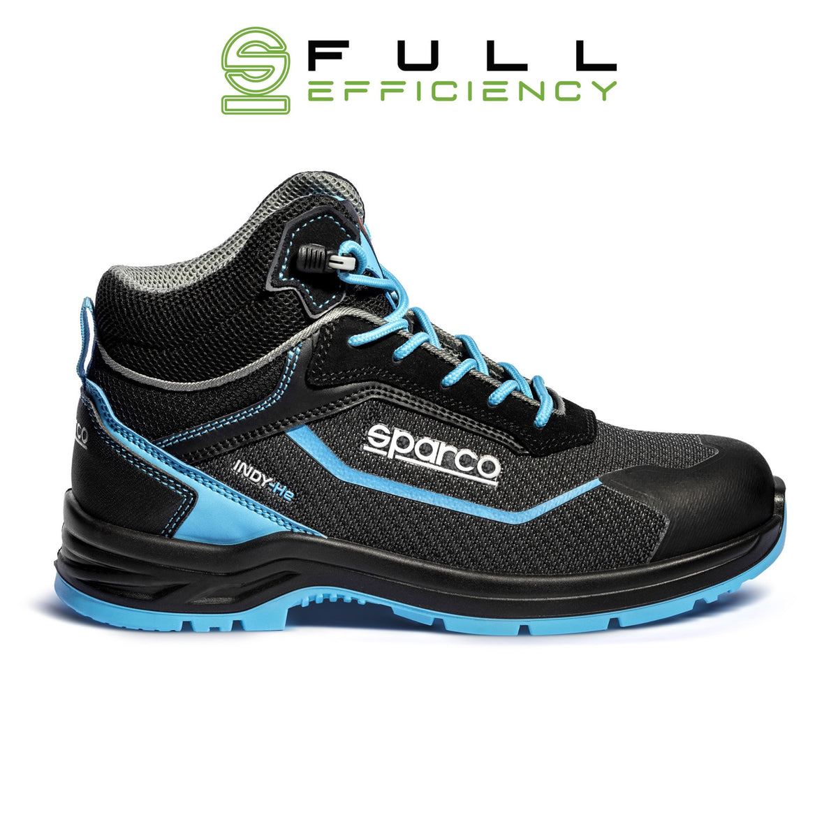 Scarpe antinfortunistiche basse Sparco Indy-HE ESD S3S SR FO LG Nero / Celeste