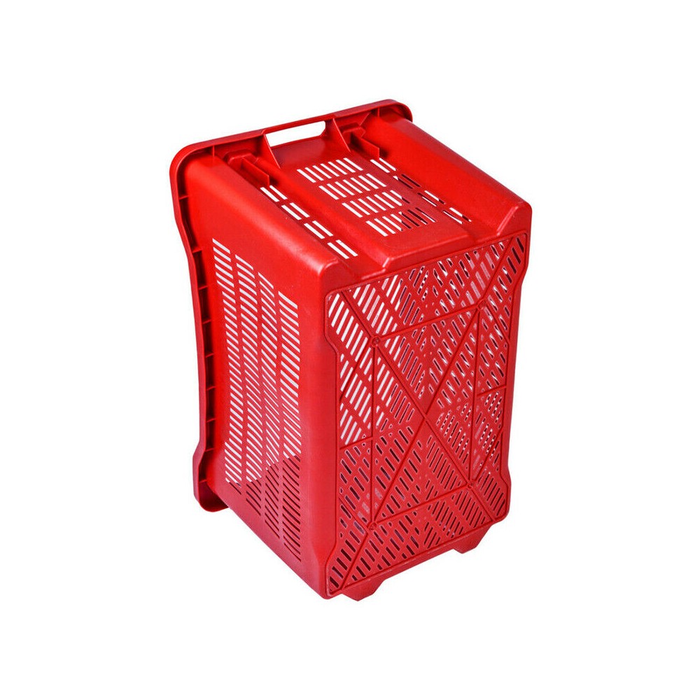 Contenitore in PVC tutta forato da 40 litri, pensato per impilarsi in verticale.