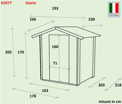 Casetta  Bh16 Gaeta  - 178x218 cm 