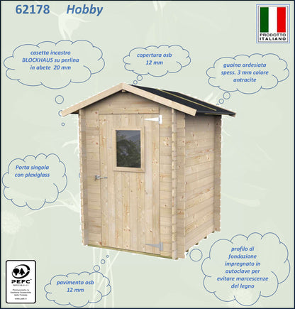 Casetta  Bh19 Hobby   - 146x146 cm   