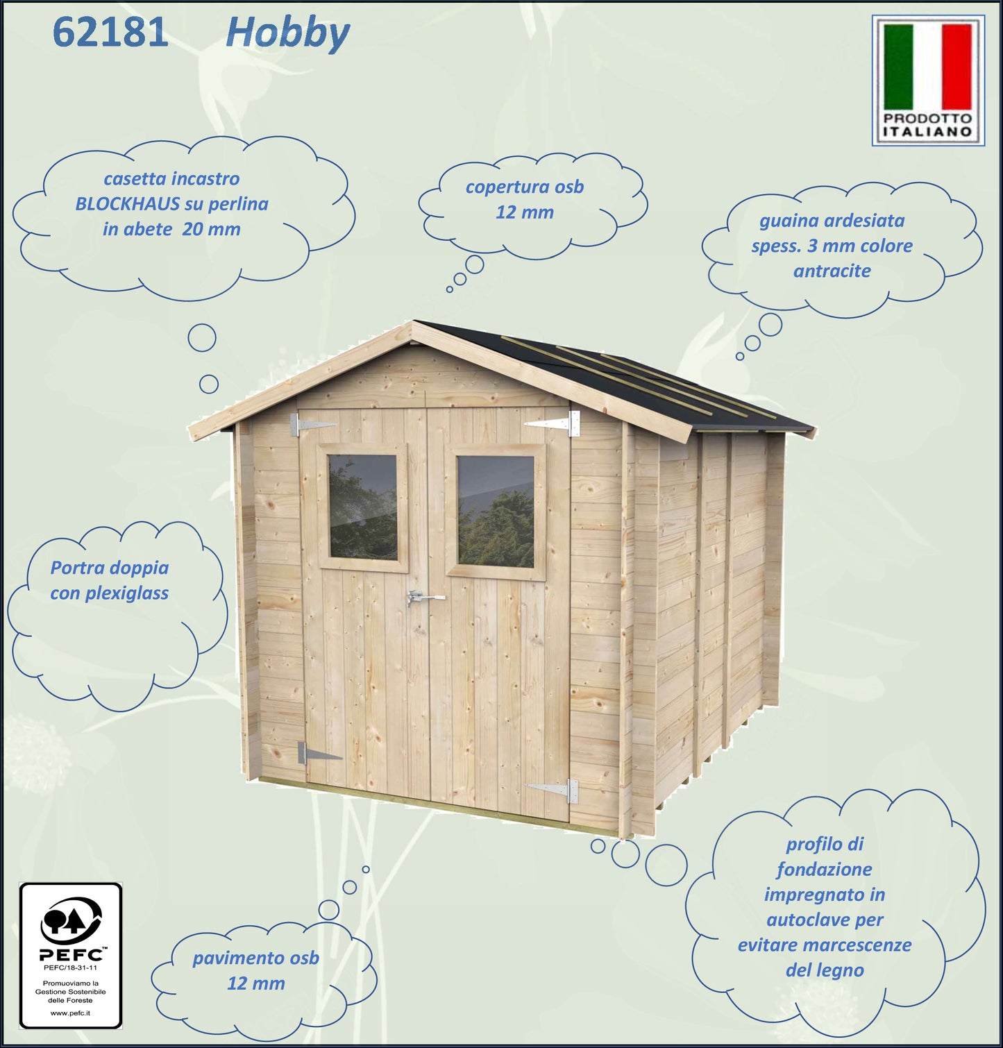 Casetta  Bh19 Hobby  - 198x248 cm 