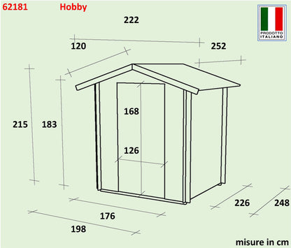 Casetta  Bh19 Hobby  - 198x248 cm  