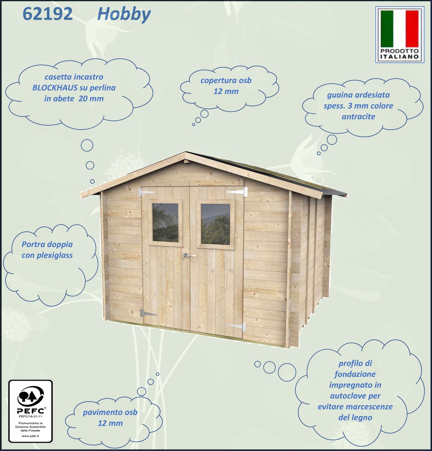 Casetta  Bh19 Hobby  - 248x248 cm    