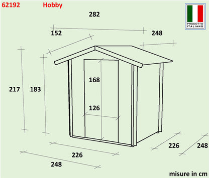 Casetta  Bh19 Hobby  - 248x248 cm     