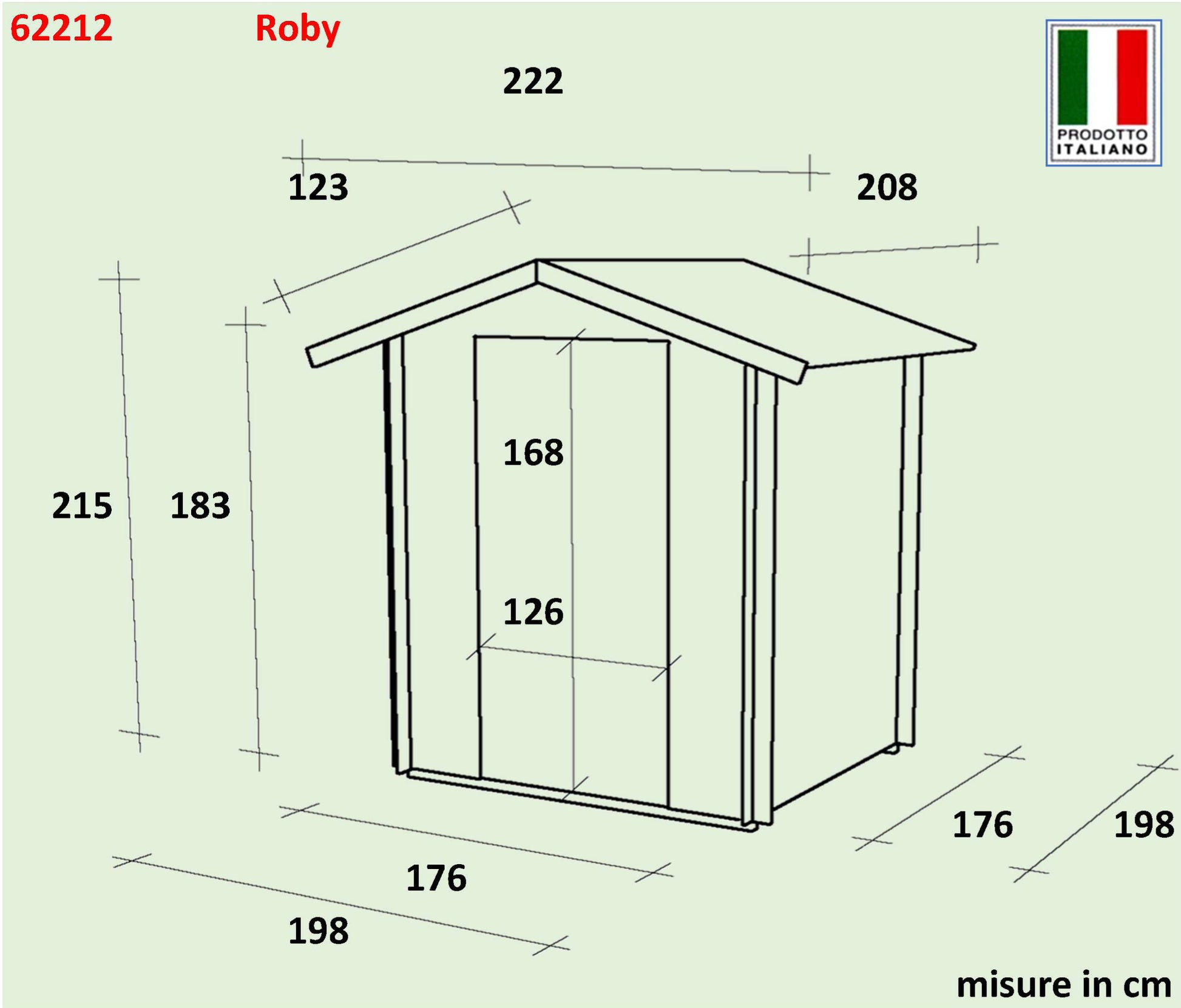 Casetta  Bh19 Roby  - 198x198 cm   