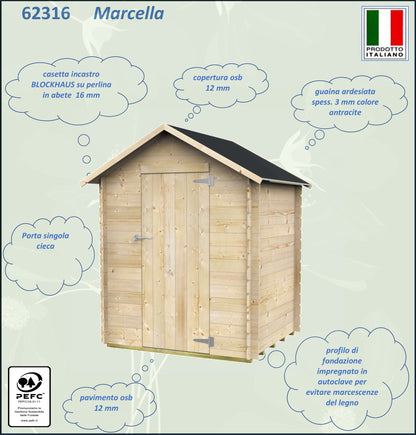 Casetta  Bh16 Marcella  - 146x130 mm   