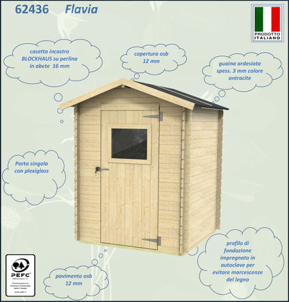 Casetta  Bh16 Flavia  - 146x130 cm PSF     