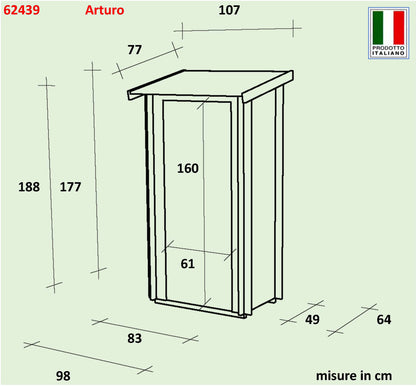 Casetta  Bh16 Arturo Addossata  - 94x64 cm            