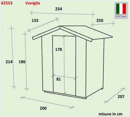 Casetta  Vaniglia  - 200x207 cm PSF            