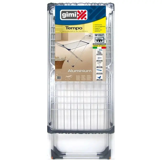 GIMI Stendipanni Cavalletto Alluminio  MOD.TEMPO con ruote..