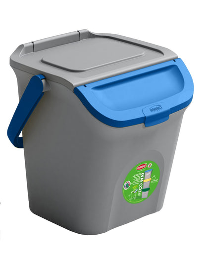 Set 3 Pattumiere per Raccolta Differenziata da 28 Litri Eco Way - Stefanplast