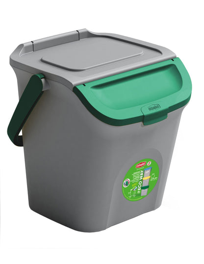 Set 3 Pattumiere per Raccolta Differenziata da 28 Litri Eco Way - Stefanplast