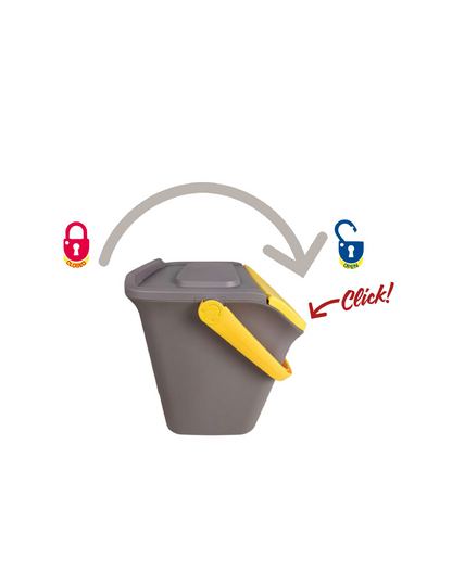Set 3 Pattumiere per Raccolta Differenziata da 28 Litri Eco Way - Stefanplast
