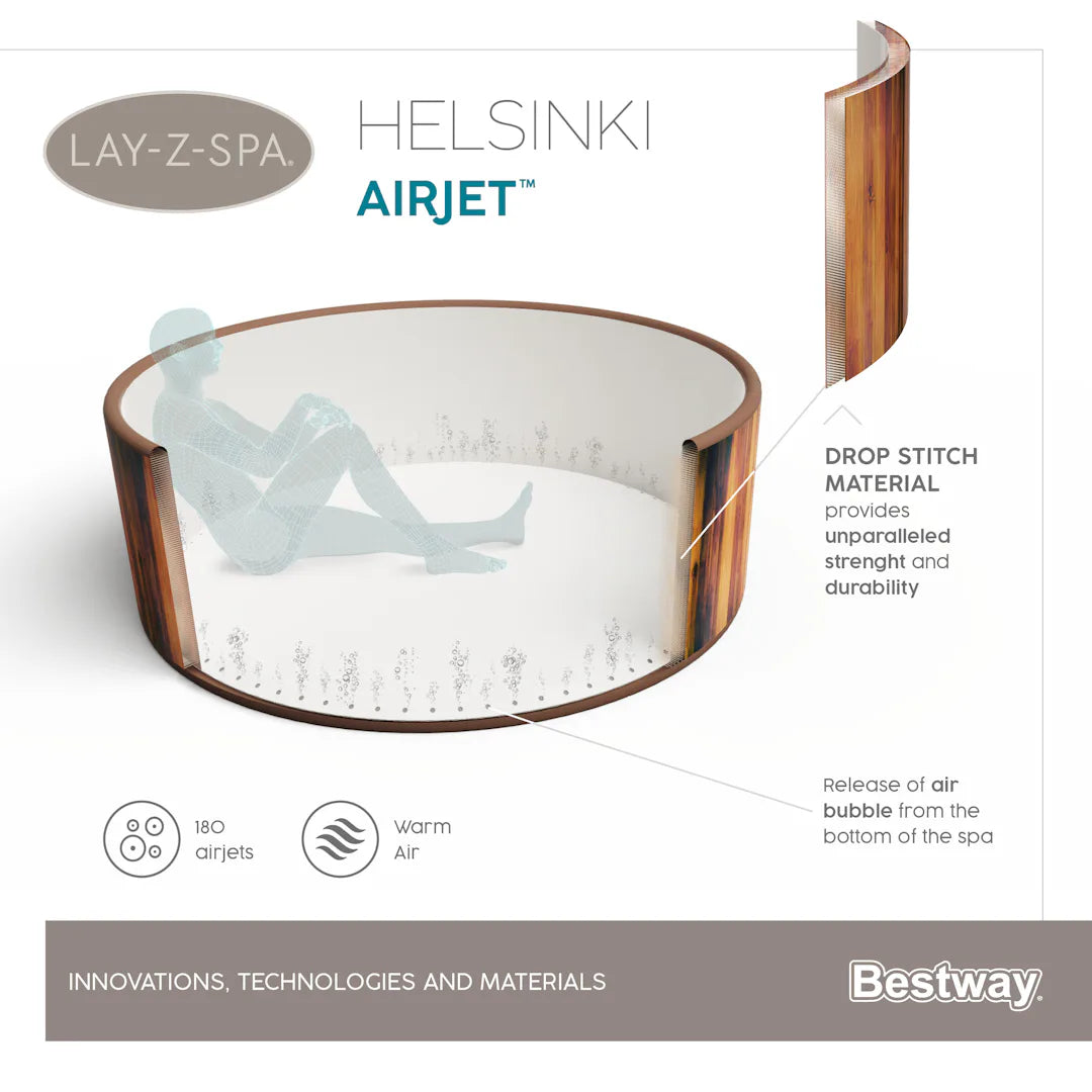 Piscina "Idro Lay-Z Spa Helsinki Airjet" - ø cm 180x66h - (art.60025)