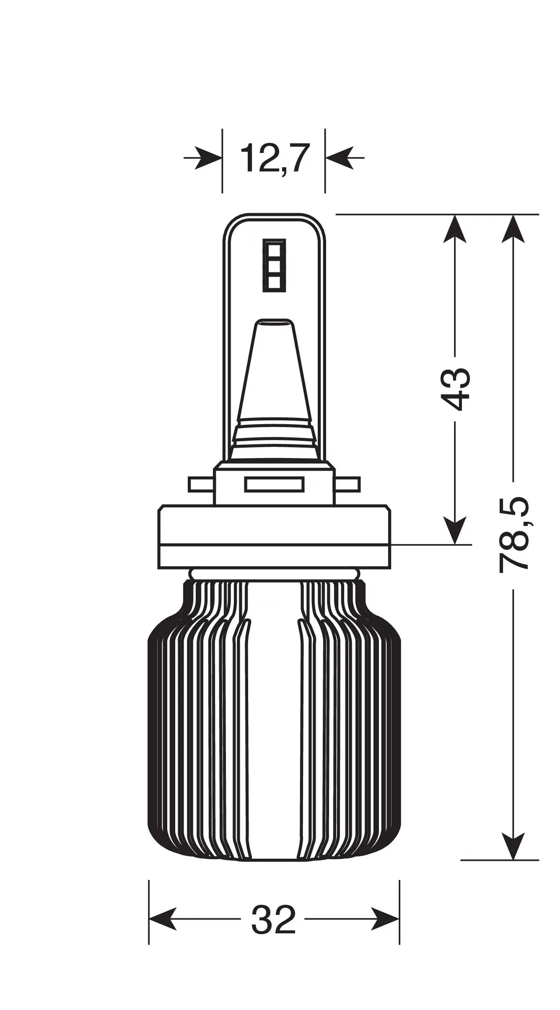 9/32V Halo Led Serie 3 Blade - (H8-H9-H11-H16) - 20W