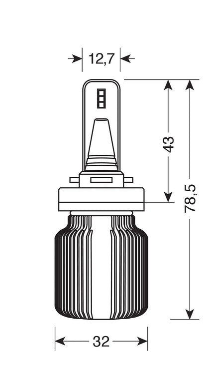 9/32V Halo Led Serie 3 Blade - (H8-H9-H11-H16) - 20W