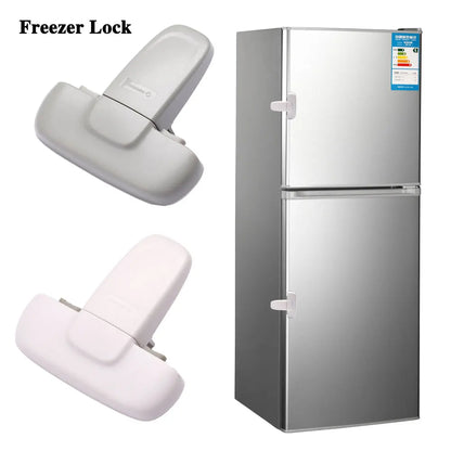 1Pcs Home Refrigerator Lock Fridge Freezer Door Catch Lock Toddler Kids Child Cabinet Safety Lock for Baby Safety Child Lock