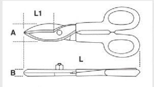 Forbici per lamiera - mod. Americano - Art. 1112 