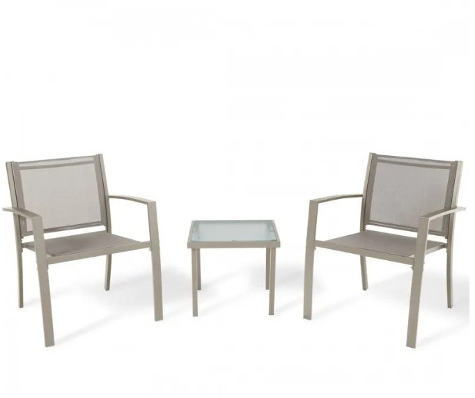 Salottino 2 posti in acciaio resistente - Havana - Design moderno per esterni