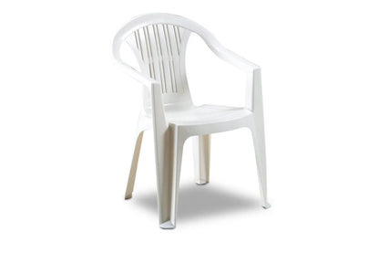 Sedia Impilabile RATAK con Braccioli - Polipropilene, Schienale Basso, Finitura Matt - cm 56x54x79h
