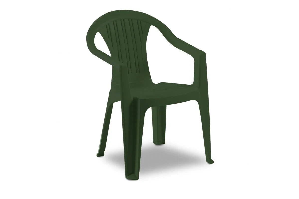 Sedia Impilabile RATAK con Braccioli - Polipropilene, Schienale Basso, Finitura Matt - cm 56x54x79h