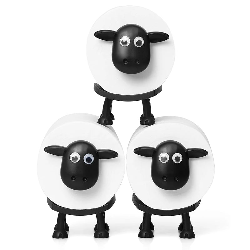 Cute Animal Toilet Paper Holder Animal Shape Toilet Tissue Roll Holder Free Standing Bathroom Set for Home Bathroom Stand Holder