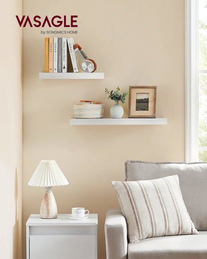 Floating Shelf, Wall Shelf for Books, Photos, Collectibles, 40 X 20 X 3.8 Cm, MDF, for Living Room, Kitchen, Bedroom