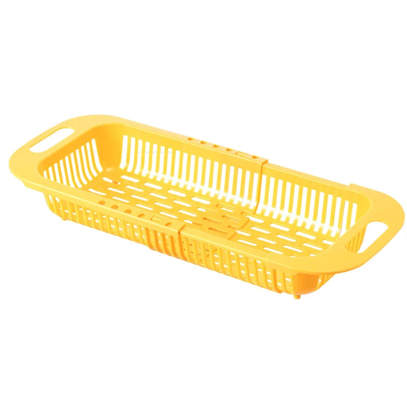 Kitchen Organizer Soap Sponge Holder Adjustable Vegetable Drain Basket Sink Rack Telescopic Drain Rack Kitchen Organizer Gadgets
