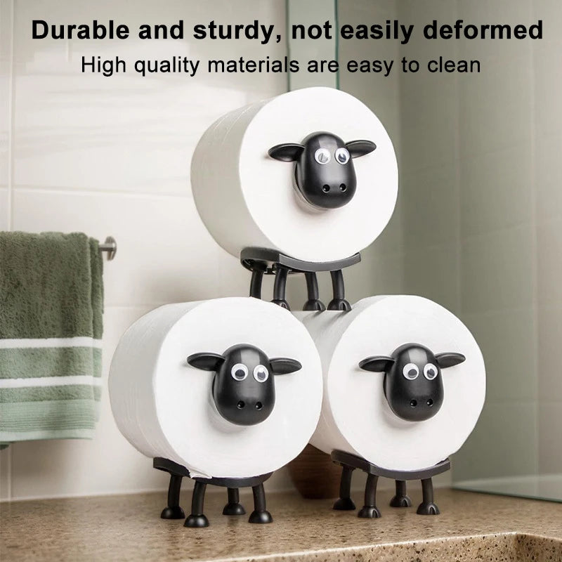 Cute Animal Toilet Paper Holder Animal Shape Toilet Tissue Roll Holder Free Standing Bathroom Set for Home Bathroom Stand Holder