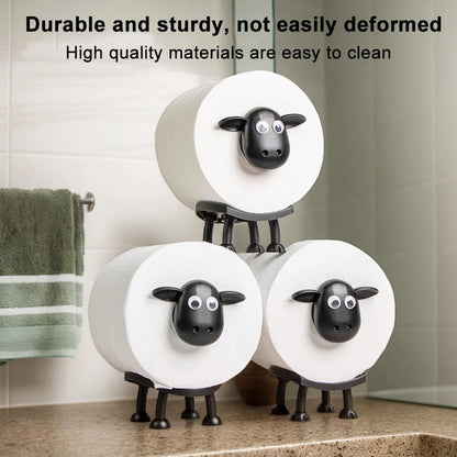 Cute Animal Toilet Paper Holder Animal Shape Toilet Tissue Roll Holder Free Standing Bathroom Set for Home Bathroom Stand Holder