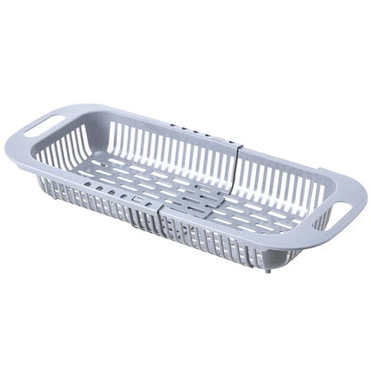 Kitchen Organizer Soap Sponge Holder Adjustable Vegetable Drain Basket Sink Rack Telescopic Drain Rack Kitchen Organizer Gadgets
