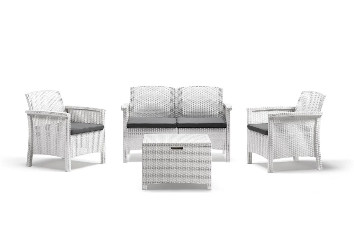 Set Giardino BICA 'Venezia II' 4 Posti - Polipropilene Effetto Rattan con Cuscini