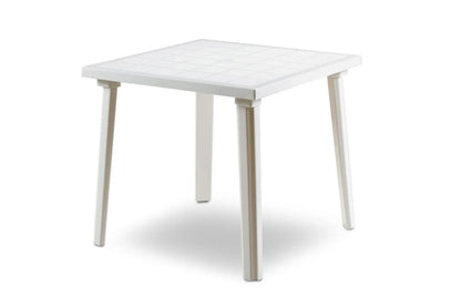 Tavolo da Giardino Quadrato 80x80 cm WEEKEND - Polipropilene Lucido, Resina Riciclabile - per Esterno e Interno