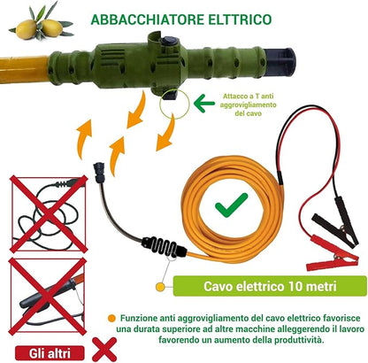 Abbacchiatore elettrico - "Oliviero Synthesis" - asta fissa cm. 250