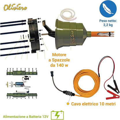 Abbacchiatore elettrico - "Oliviero Synthesis" - asta fissa cm. 250