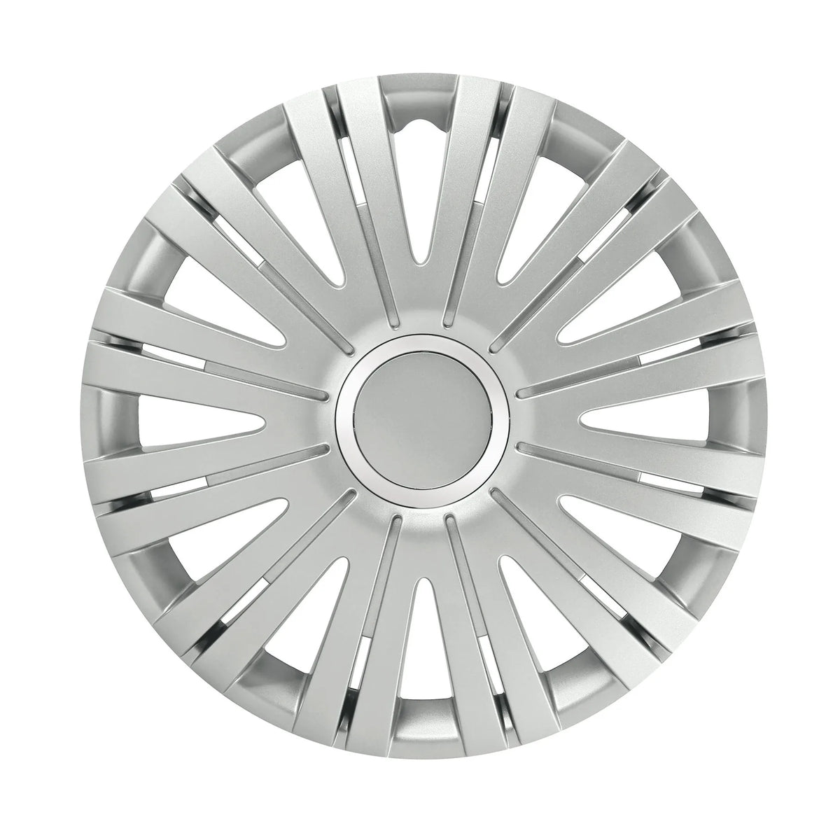 Active Silver - Set 4 copricerchi - Ø — universali per tutti i cerchi in acciaio