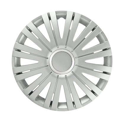 Active Silver - Set 4 copricerchi - Ø — universali per tutti i cerchi in acciaio